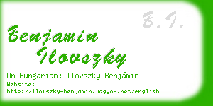 benjamin ilovszky business card