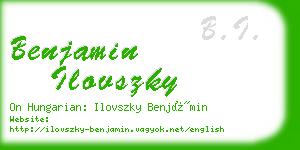 benjamin ilovszky business card